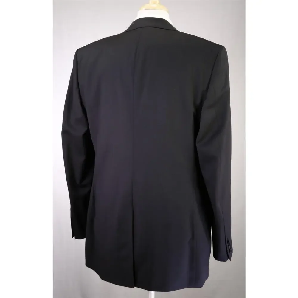 Jos A Bank Signature Black 1-Btn Notch Lapel Tuxedo Blazer Jacket 43L 42L